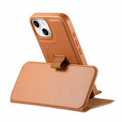 CASENEO For iPhone 15 Magnetic Case RFID Blocking Wallet Detachable Leather Phone Cover with Wristband - TechGearPal