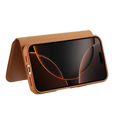CASENEO For iPhone 15 Magnetic Case RFID Blocking Wallet Detachable Leather Phone Cover with Wristband - TechGearPal