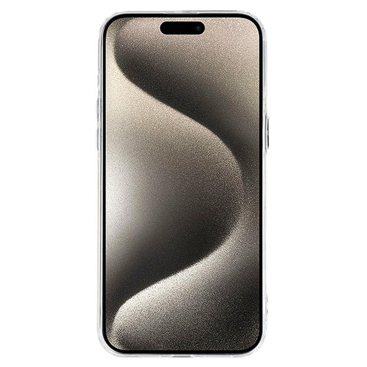 For iPhone 15 Pro Case Epoxy Design Electroplating Soft TPU Phone Back Cover Large Lens Cutout - TechGearPal