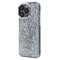For iPhone 15 Pro Case Epoxy Design Electroplating Soft TPU Phone Back Cover Large Lens Cutout - TechGearPal