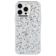 For iPhone 16 Pro Max Case Epoxy Design Electroplating Soft TPU Phone Back Cover Large Lens Cutout - TechGearPal