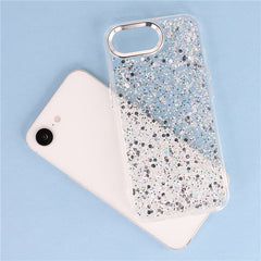 For iPhone 16e Case Epoxy Design Electroplating Soft TPU Phone Back Cover Large Lens Cutout - TechGearPal
