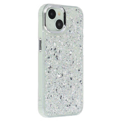 For iPhone 13 Case Epoxy Design Electroplating Soft TPU Phone Back Cover Large Lens Cutout - TechGearPal