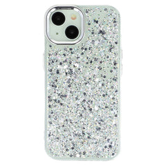 For iPhone 13 Case Epoxy Design Electroplating Soft TPU Phone Back Cover Large Lens Cutout - TechGearPal