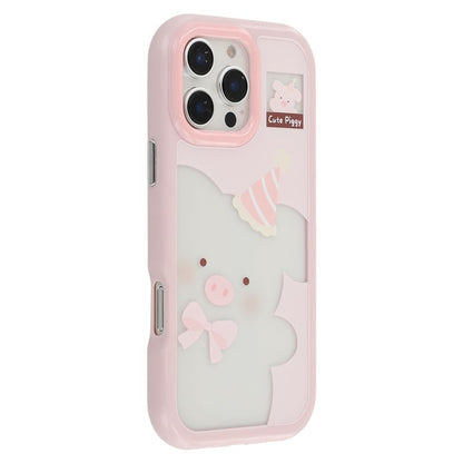 For iPhone 16 Pro Max Case Pattern Printing TPU + Acrylic Phone Back Cover Large Lens Cutout - TechGearPal