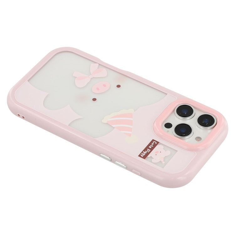 For iPhone 16 Pro Max Case Pattern Printing TPU + Acrylic Phone Back Cover Large Lens Cutout - TechGearPal
