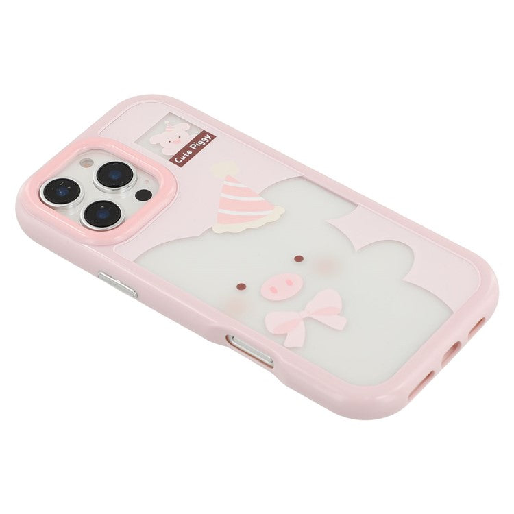 For iPhone 16 Pro Max Case Pattern Printing TPU + Acrylic Phone Back Cover Large Lens Cutout - TechGearPal