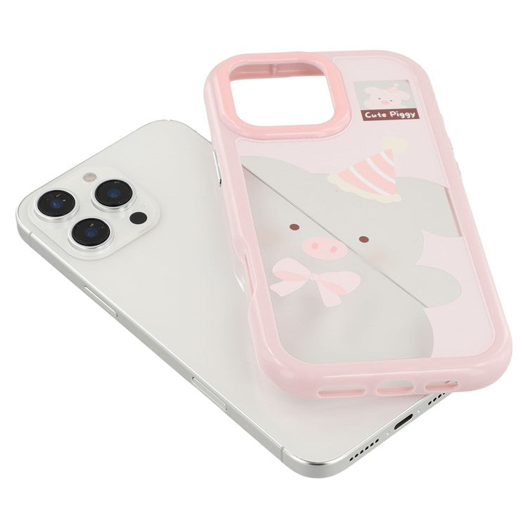 For iPhone 16 Pro Max Case Pattern Printing TPU + Acrylic Phone Back Cover Large Lens Cutout - TechGearPal
