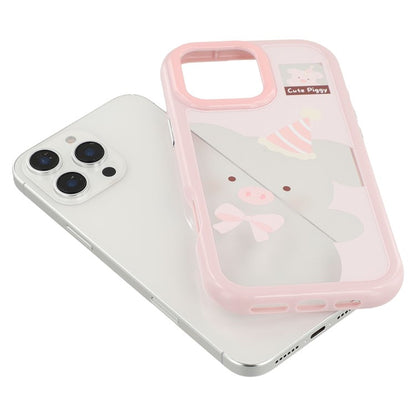 For iPhone 16 Pro Max Case Pattern Printing TPU + Acrylic Phone Back Cover Large Lens Cutout - TechGearPal