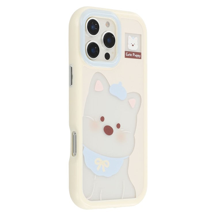 For iPhone 16 Pro Max Case Pattern Printing TPU + Acrylic Phone Back Cover Large Lens Cutout - TechGearPal