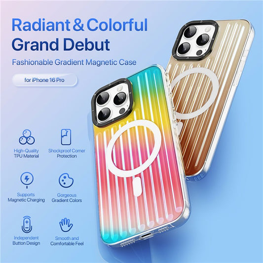 DUX DUCIS Zest Series For iPhone 16 Pro Case Compatible with MagSafe Gradient TPU + PET Phone Cover - TechGearPal
