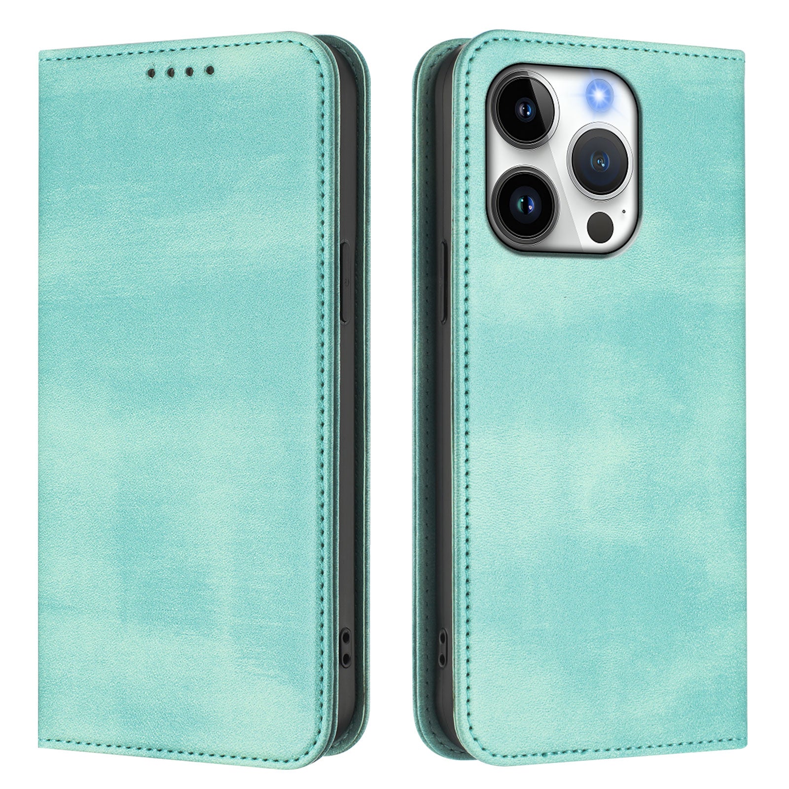 For iPhone 16 Pro Wallet Cases Retro Texture RFID Blocking Leather Phone Cover - TechGearPal