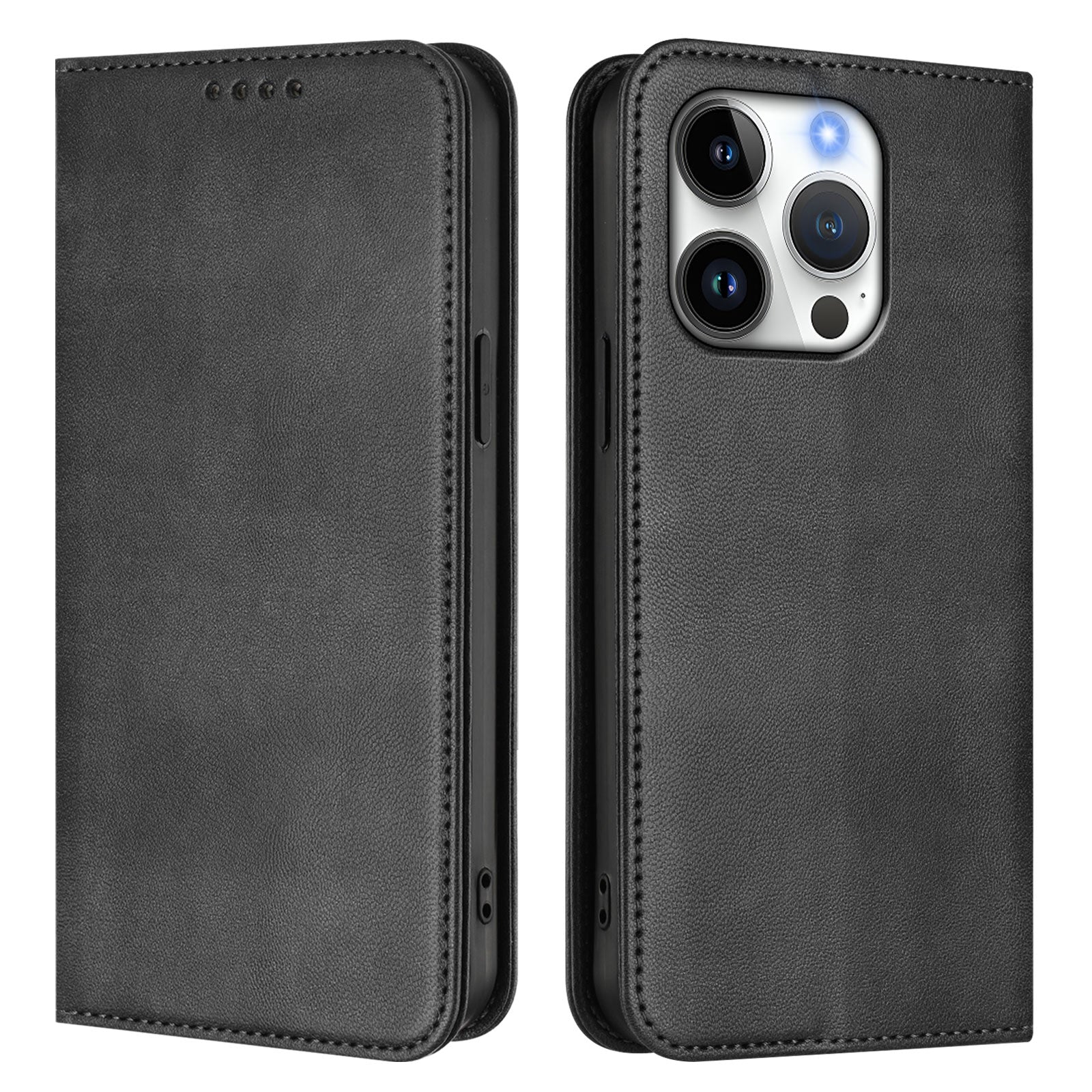 For iPhone 16 Pro Wallet Cases Retro Texture RFID Blocking Leather Phone Cover - TechGearPal