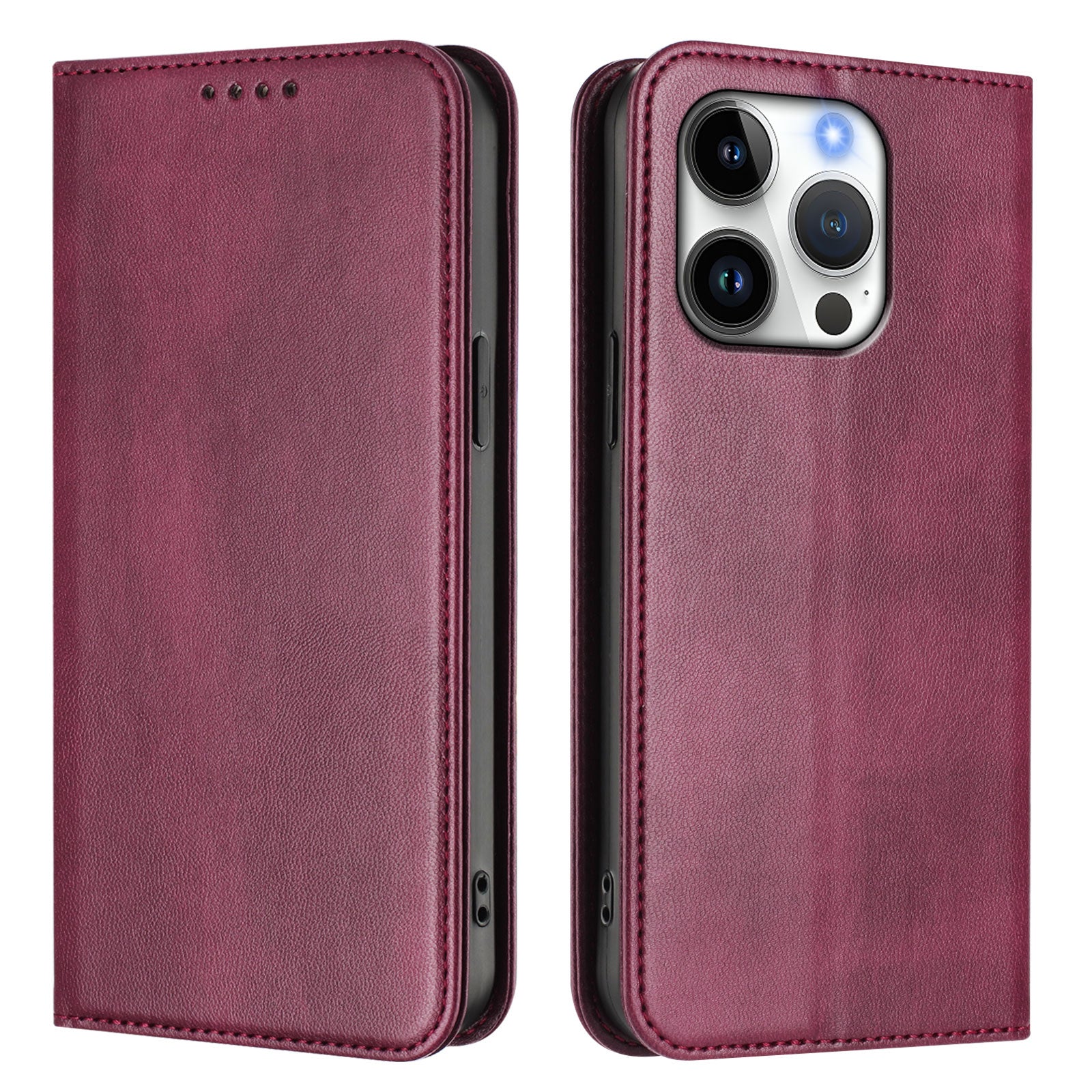 For iPhone 16 Pro Wallet Cases Retro Texture RFID Blocking Leather Phone Cover - TechGearPal