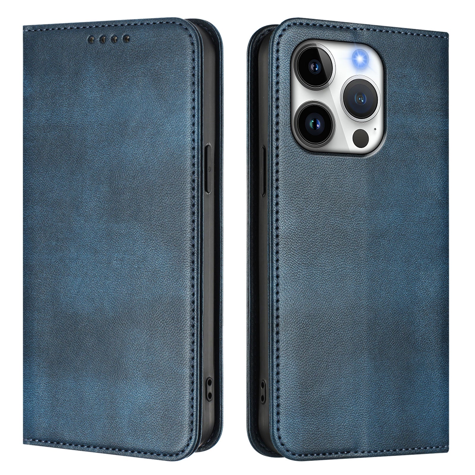 For iPhone 16 Pro Wallet Cases Retro Texture RFID Blocking Leather Phone Cover - TechGearPal