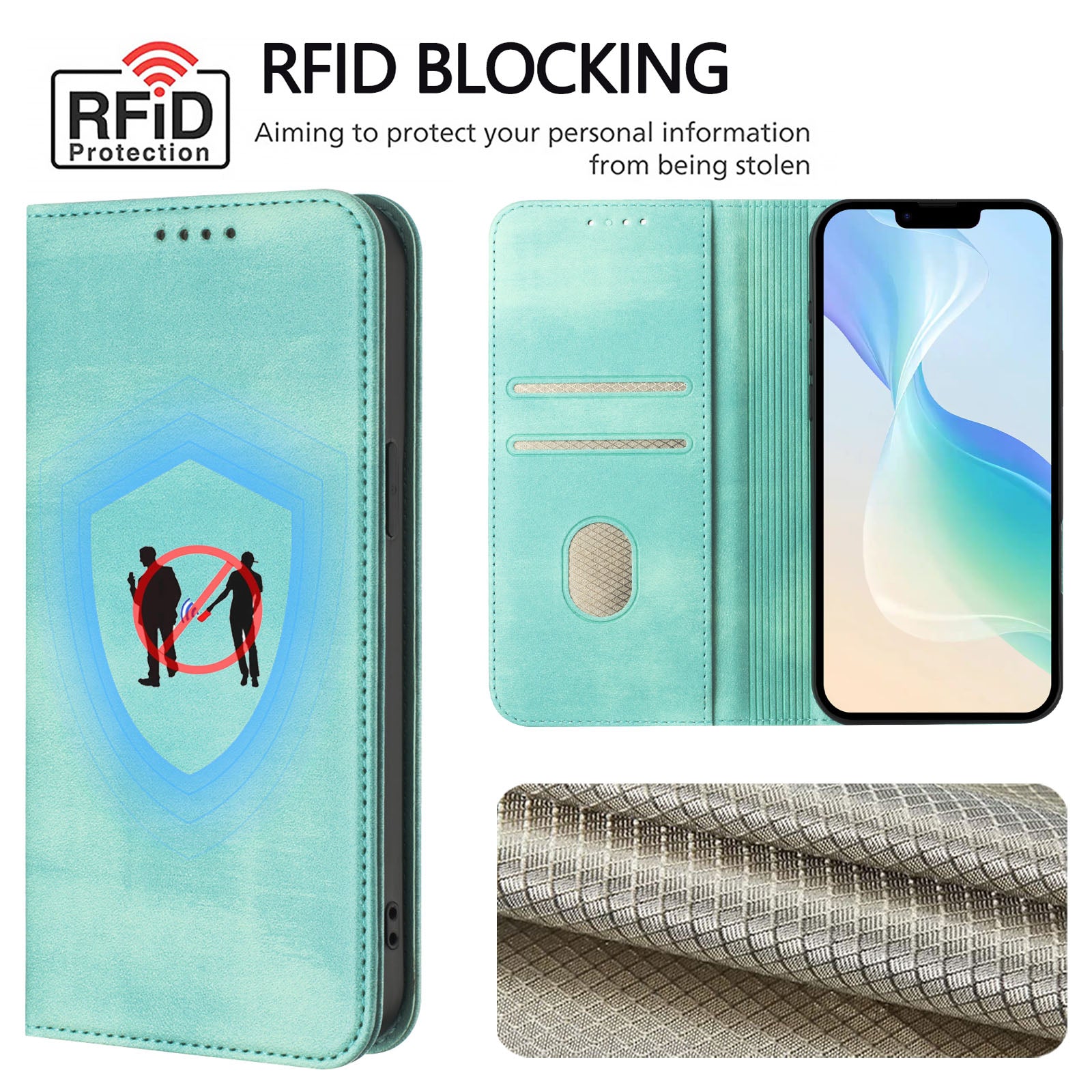 For iPhone 16 Wallet Cases Retro Texture RFID Blocking Leather Phone Cover - TechGearPal