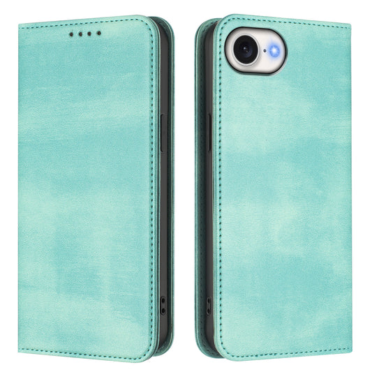 For iPhone 16e Wallet Cases Retro Texture RFID Blocking Leather Phone Cover - TechGearPal