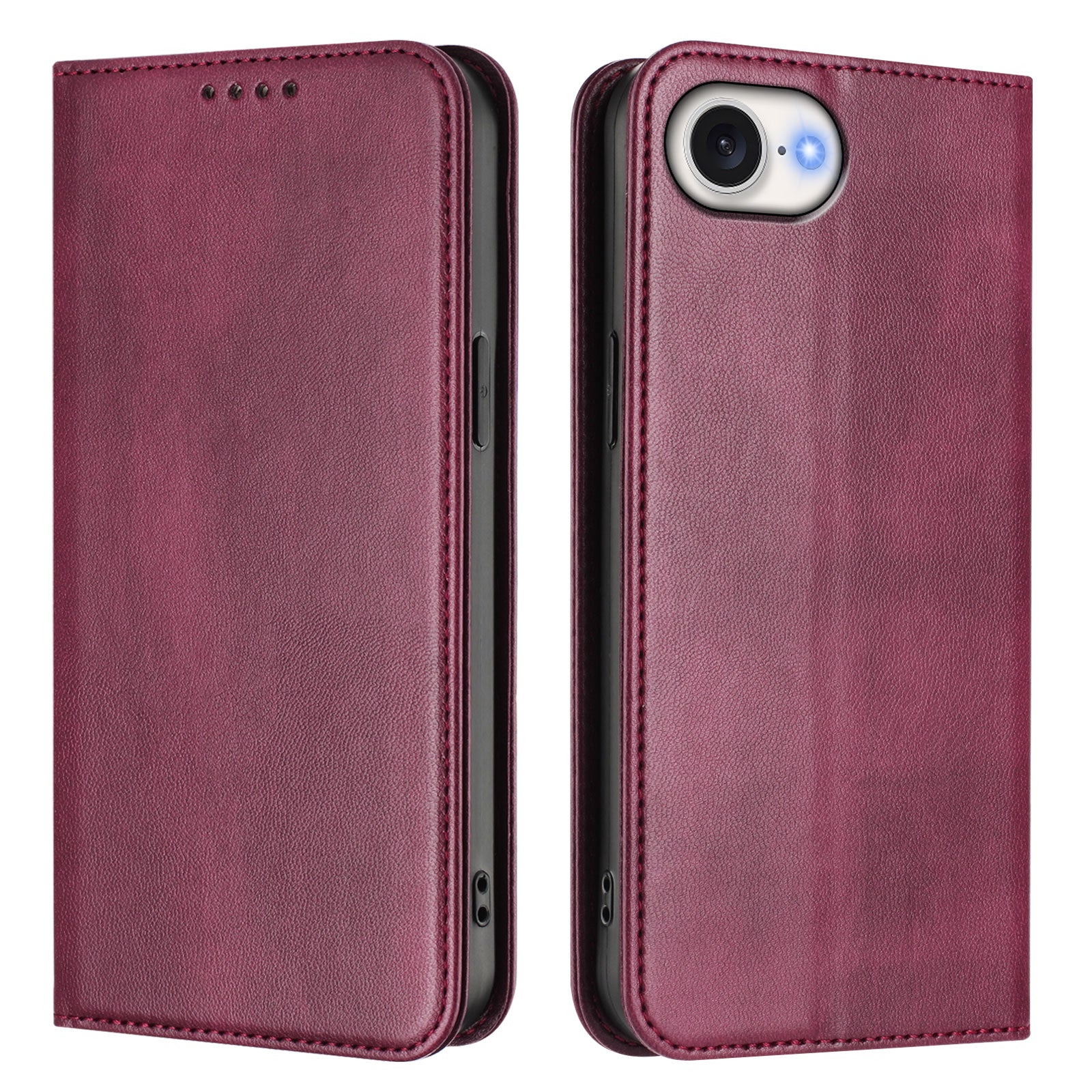 For iPhone 16e Wallet Cases Retro Texture RFID Blocking Leather Phone Cover - TechGearPal