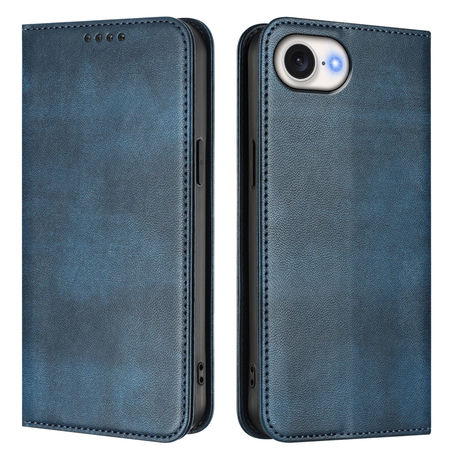 For iPhone 16e Wallet Cases Retro Texture RFID Blocking Leather Phone Cover - TechGearPal