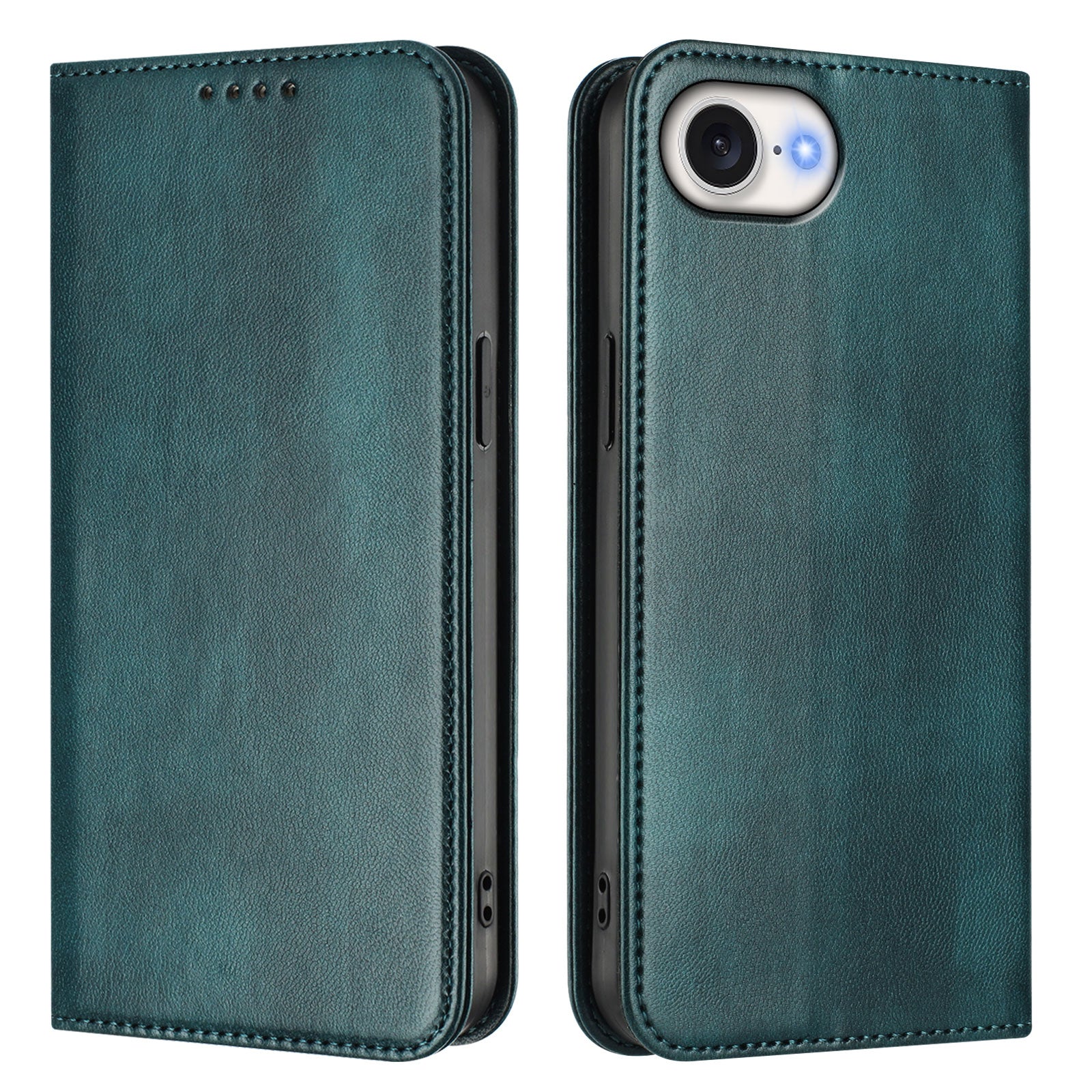 For iPhone 16e Wallet Cases Retro Texture RFID Blocking Leather Phone Cover - TechGearPal