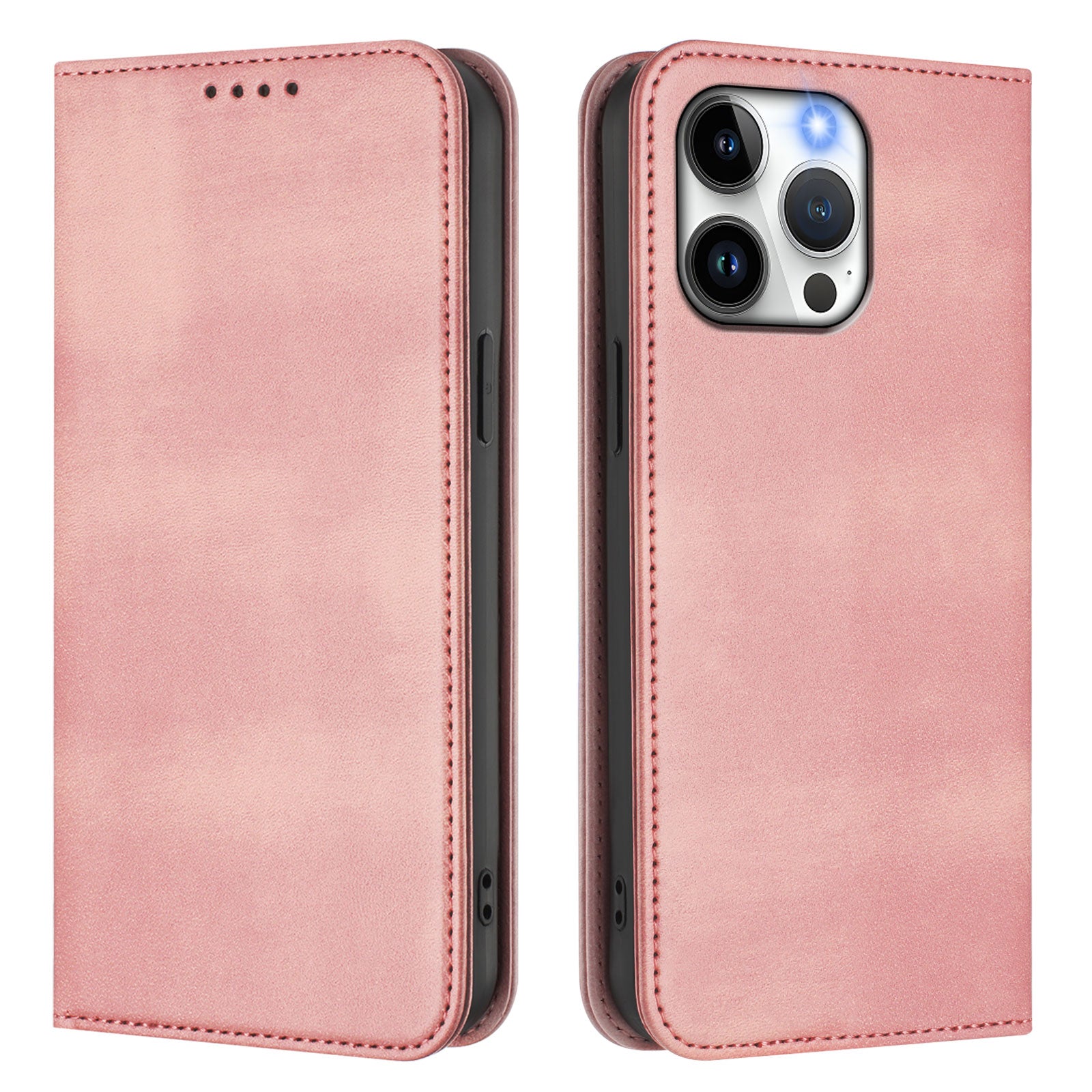 For iPhone 15 Pro Max Wallet Cases Retro Texture RFID Blocking Leather Phone Cover - TechGearPal