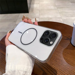For iPhone 15 Pro Max Case Compatible with MagSafe Clear Slim PC Phone Back Cover - TechGearPal