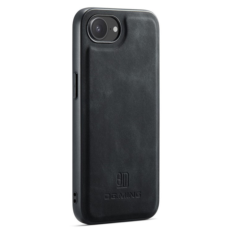 DG.MING For iPhone 16e Case PU Leather Covered PC + TPU Hybrid Phone Shell - TechGearPal