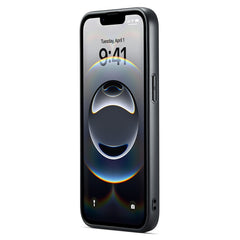 DG.MING For iPhone 16e Case PU Leather Covered PC + TPU Hybrid Phone Shell - TechGearPal
