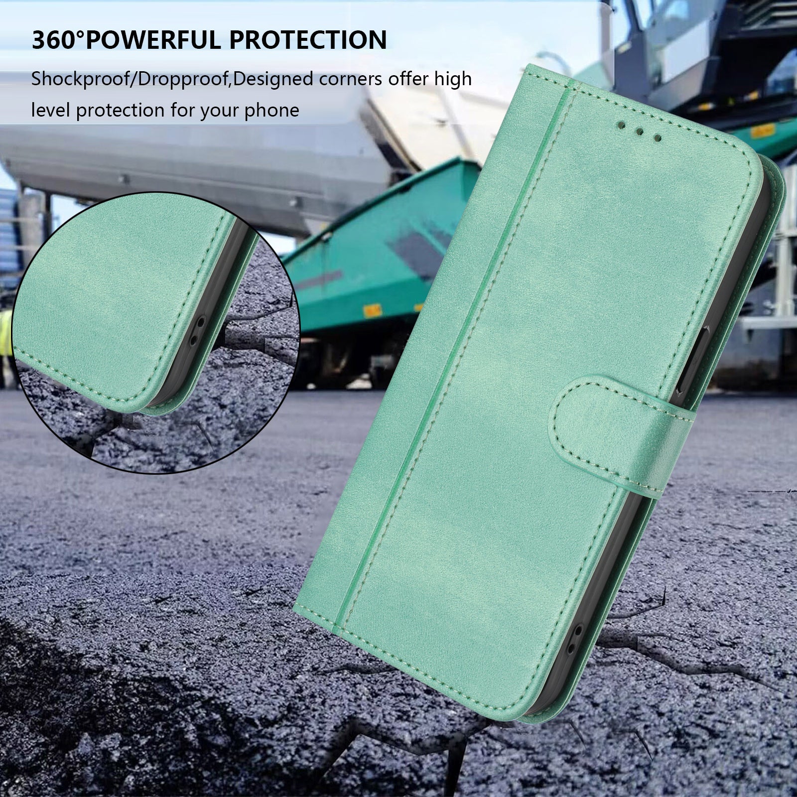 For iPhone 15 Pro Max Cases Wallet Stand Retro Texture Leather Phone Cover with Lanyard - TechGearPal