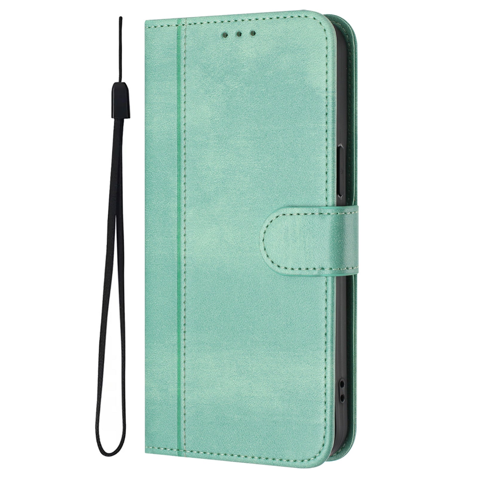 For iPhone 15 Pro Max Cases Wallet Stand Retro Texture Leather Phone Cover with Lanyard - TechGearPal