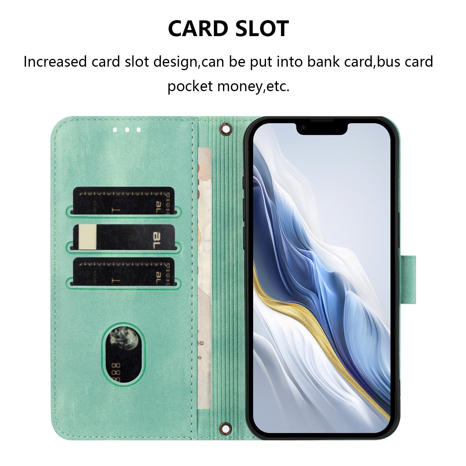 For iPhone 15 Pro Max Cases Wallet Stand Retro Texture Leather Phone Cover with Lanyard - TechGearPal