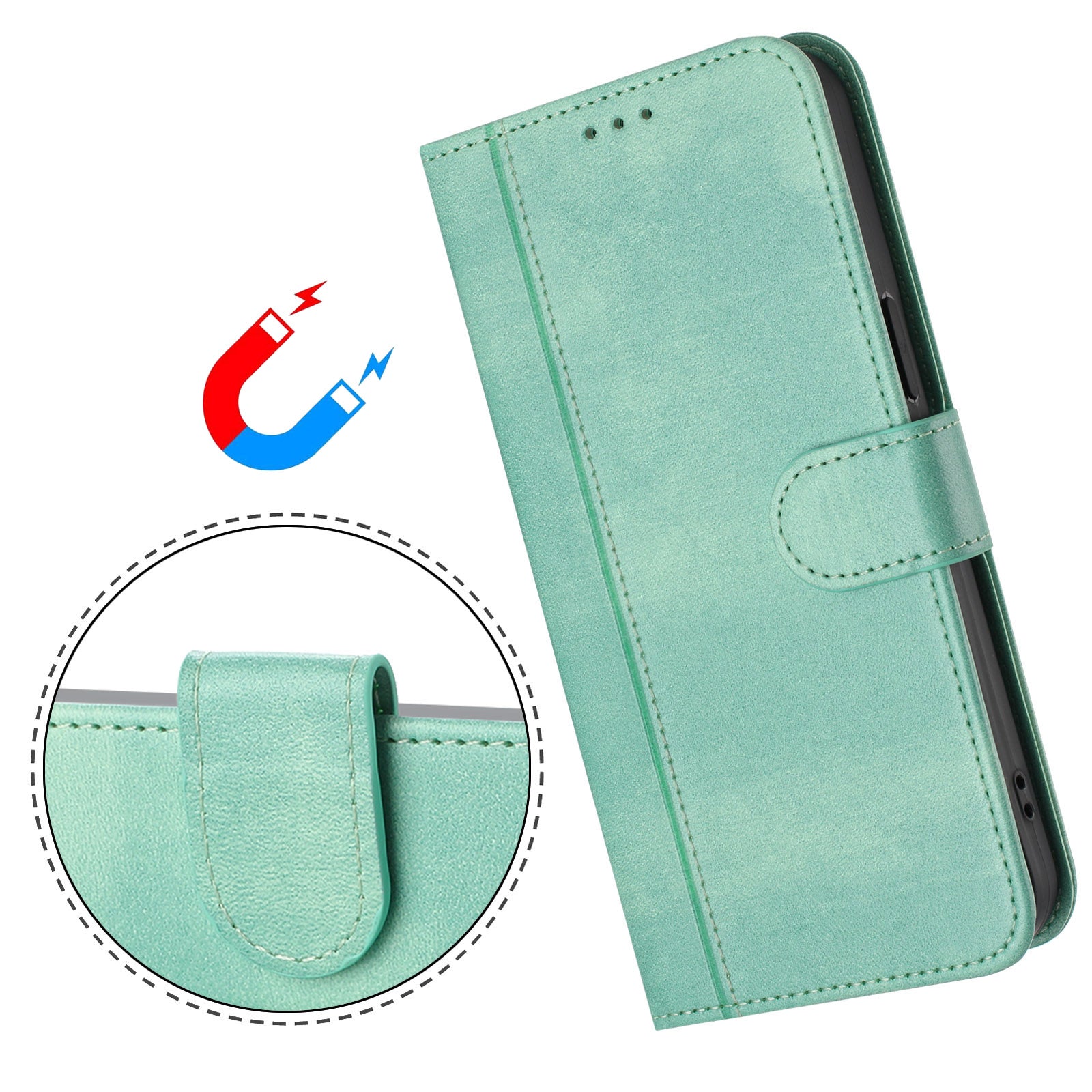 For iPhone 15 Pro Max Cases Wallet Stand Retro Texture Leather Phone Cover with Lanyard - TechGearPal