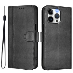 For iPhone 15 Pro Max Cases Wallet Stand Retro Texture Leather Phone Cover with Lanyard - TechGearPal