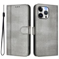 For iPhone 15 Pro Max Cases Wallet Stand Retro Texture Leather Phone Cover with Lanyard - TechGearPal