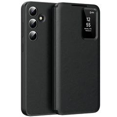 For Samsung Galaxy A56 5G Case with Card Holder Smart View Window Leather Phone Cover