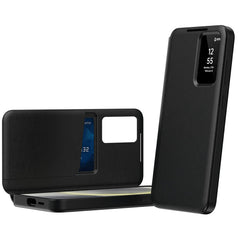 For Samsung Galaxy A56 5G Case with Card Holder Smart View Window Leather Phone Cover