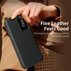 For Samsung Galaxy A56 5G Case with Card Holder Smart View Window Leather Phone Cover