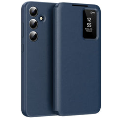 For Samsung Galaxy A56 5G Case with Card Holder Smart View Window Leather Phone Cover