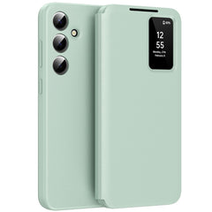 For Samsung Galaxy A56 5G Case with Card Holder Smart View Window Leather Phone Cover