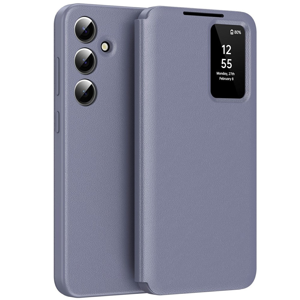 For Samsung Galaxy A56 5G Case with Card Holder Smart View Window Leather Phone Cover
