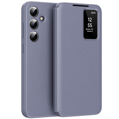For Samsung Galaxy A56 5G Case with Card Holder Smart View Window Leather Phone Cover
