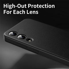 Étui en cuir pour Samsung Galaxy S25 Edge avec porte-cartes et fenêtre Smart View 