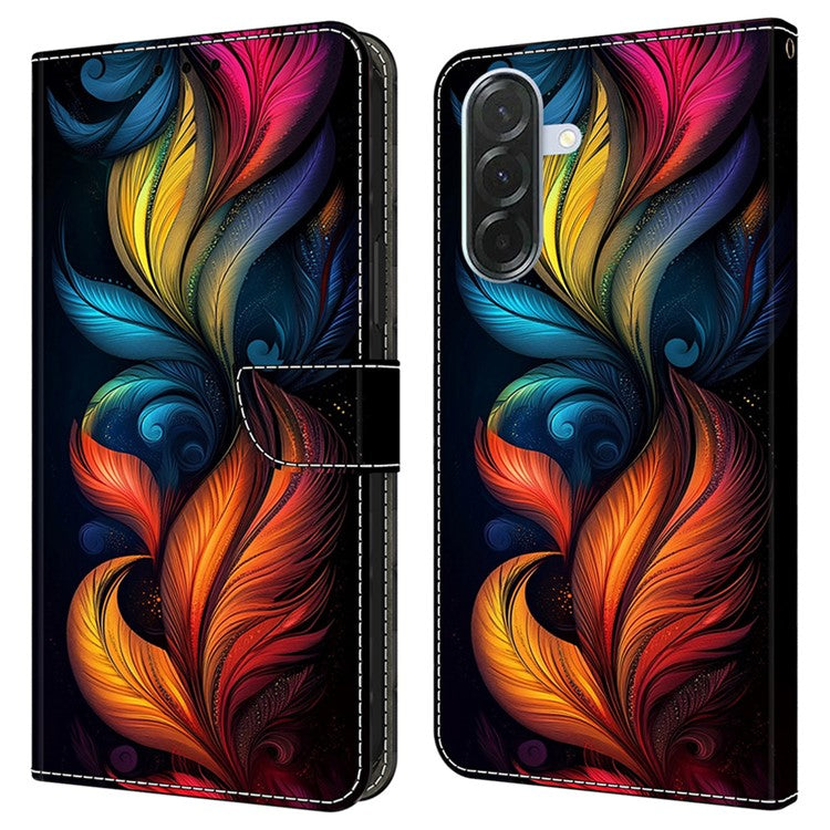 For Samsung Galaxy S24 FE Leather Case Pattern Printing Wallet Stand Flip Phone Cove - TechGearPal