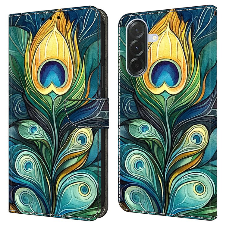 For Samsung Galaxy S24 FE Leather Case Pattern Printing Wallet Stand Flip Phone Cove - TechGearPal
