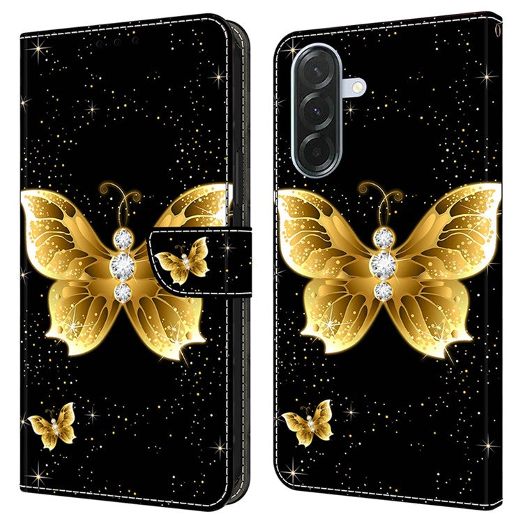 For Samsung Galaxy S24 FE Leather Case Pattern Printing Wallet Stand Flip Phone Cove - TechGearPal