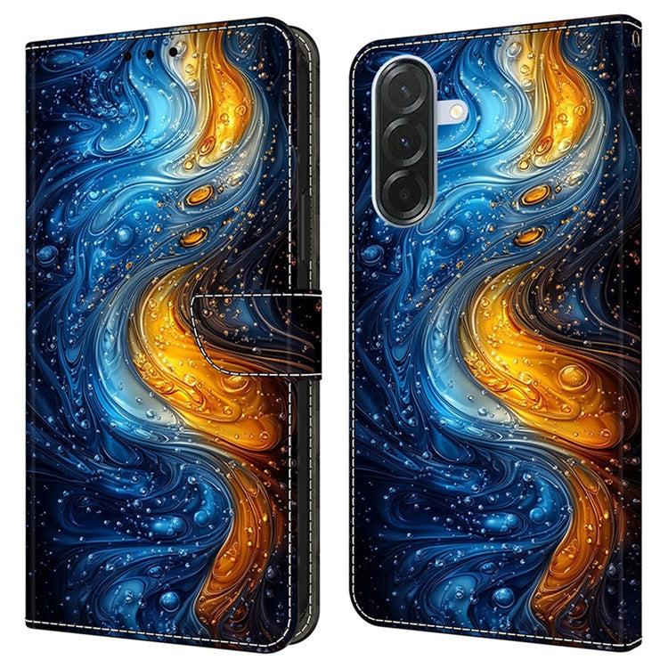 For Samsung Galaxy S24 FE Leather Case Pattern Printing Wallet Stand Flip Phone Cove - TechGearPal