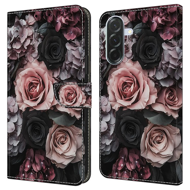 For Samsung Galaxy S24 FE Leather Case Pattern Printing Wallet Stand Flip Phone Cove - TechGearPal