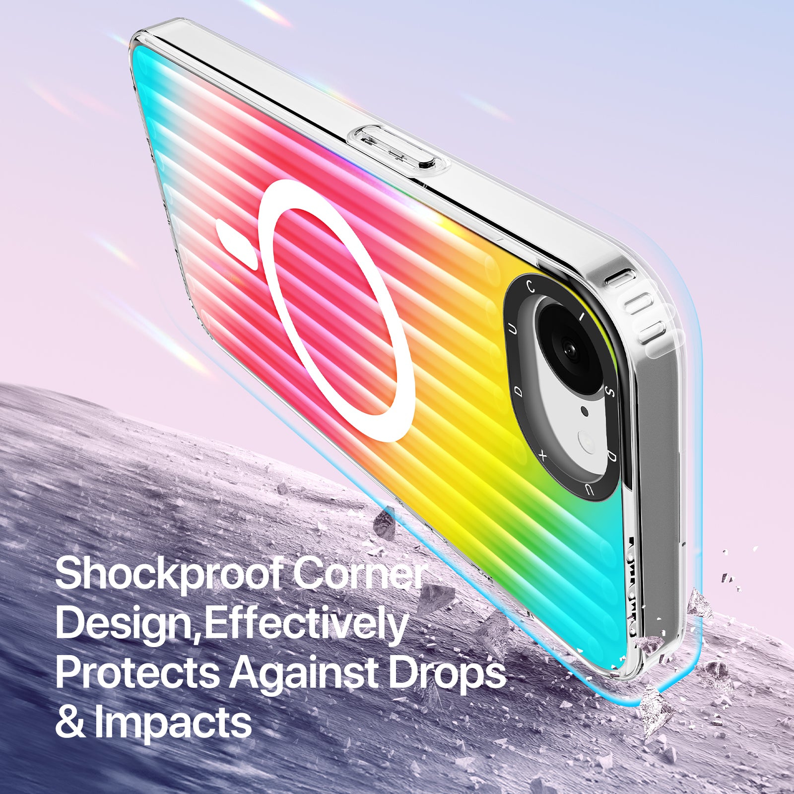 For iPhone 16e Case DUX DUCIS Zest Series Compatible with MagSafe Gradient TPU + PET Phone Cover - TechGearPal
