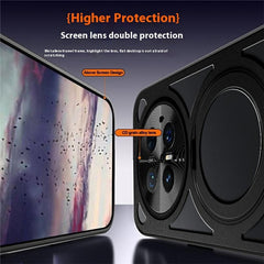 For Huawei Mate 70 Pro / Mate 70 Pro+ Case Magnetic Kickstand Hollow Heat Dissipation Silicone + PC + Metal Bumper Phone Cove - TechGearPal
