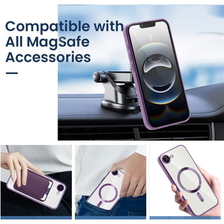 For iPhone 16e Case Compatible with MagSafe TPU + PC Clear Back Cover - TechGearPal
